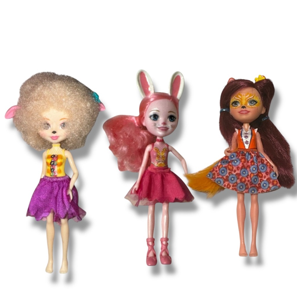 MATTEL Enchantimals Dolls (3) Lot
